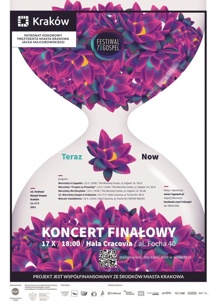 Plakat 16. Festiwalu 7xGospel, rok 2021