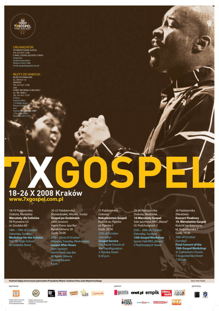 Plakat 3. Festiwalu 7xGospel, rok 2008